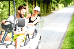 man driving golf cart woman passenger Fort Lauderdale DUI golf cart